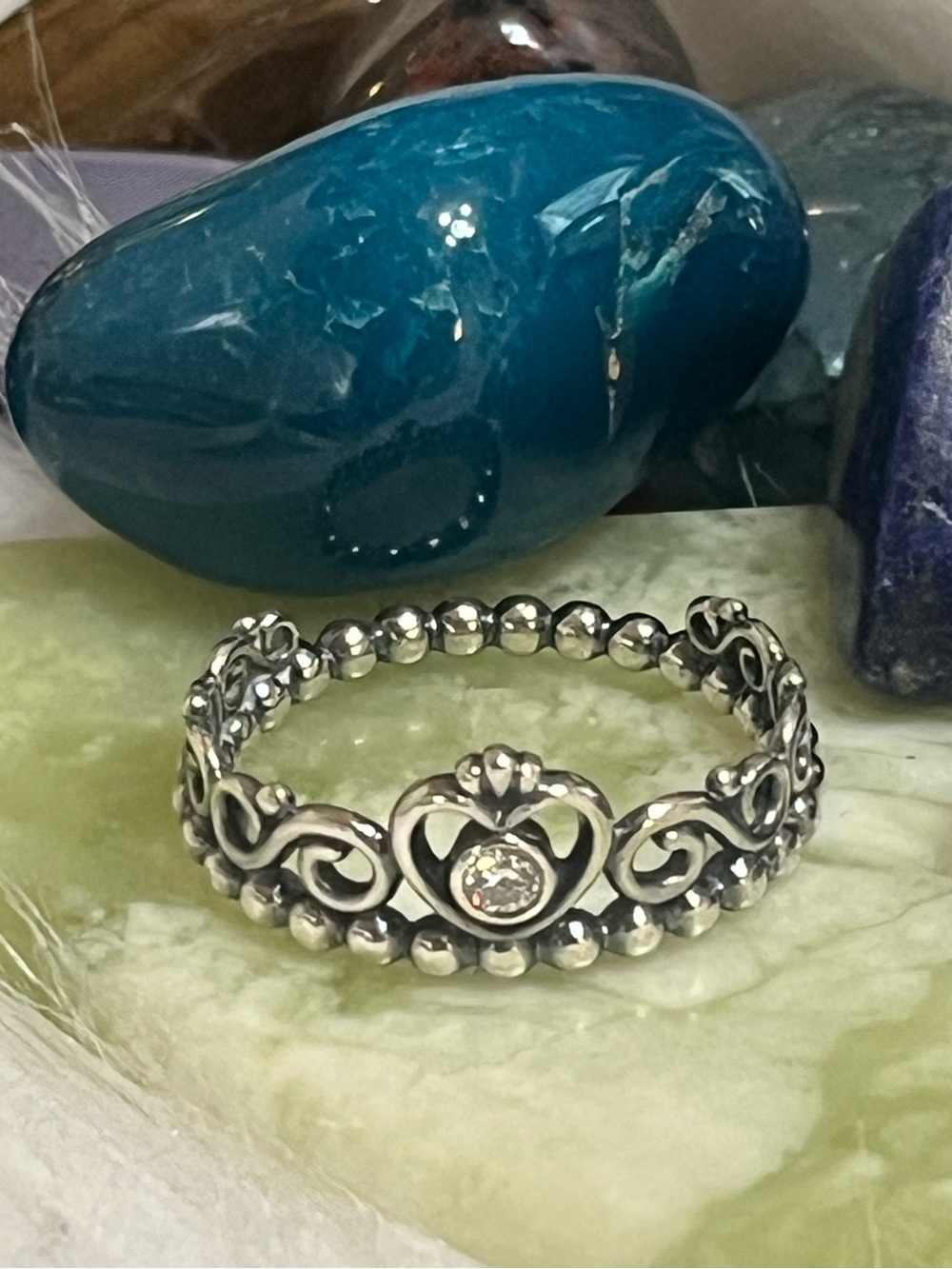 Pandora Sterling Tiara Princess Ring